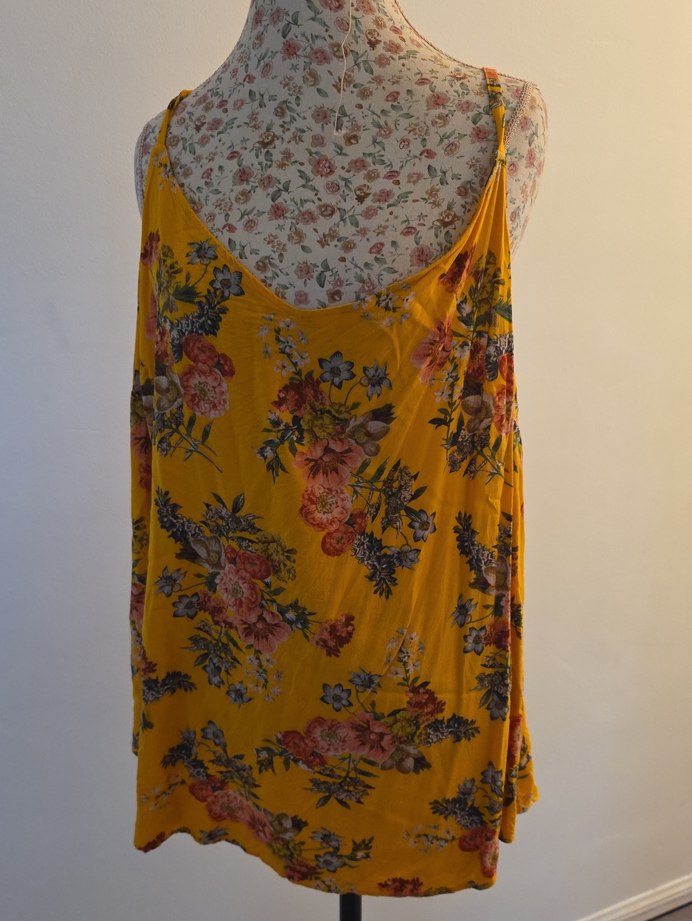 torrid Mustard Yellow Floral Slip Cami